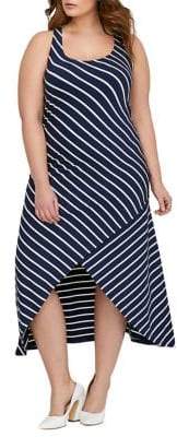 Michel Studio Plus Yarn-Dyed Stripe Maxi Dress