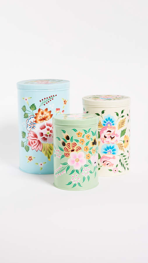 Gift Boutique Handpainted Nesting Canisters Set