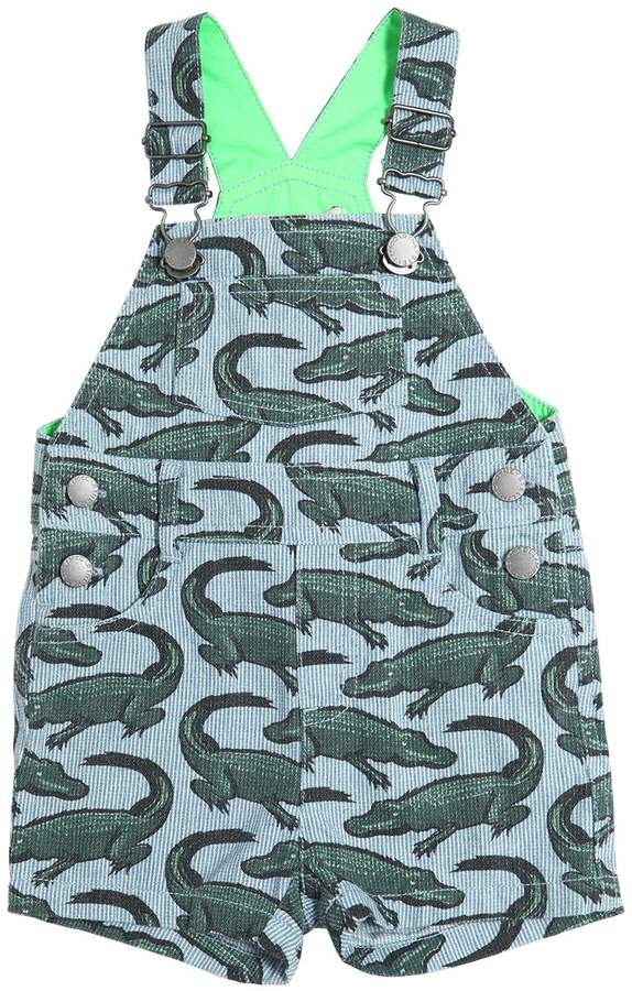 Crocodiles Light Cotton Canvas Overalls