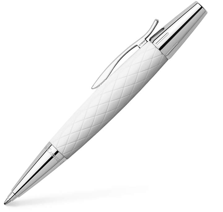 E-Motion Pearwood Ballpoint Pen, White