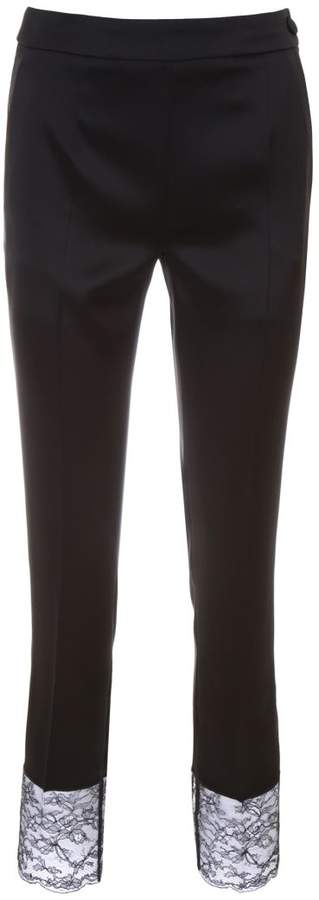 Satin Trousers With Lace