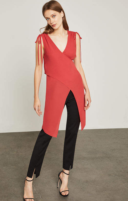 Sleeveless Crisscross Drape Top