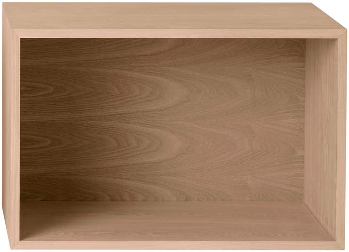 Muuto - Stacked Regalmodul mit Rückwand, large, Esche natur