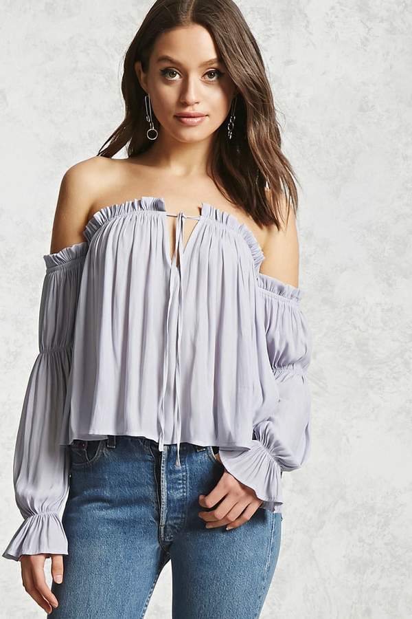 Ruffled Off-The-Shoulder Top