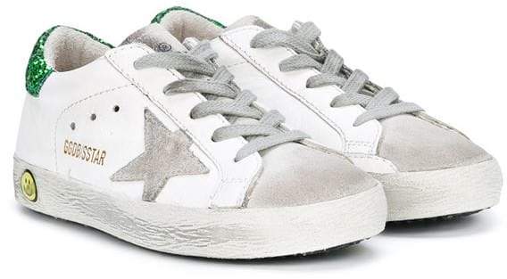 Golden Goose Deluxe Brand Kids star patch lace-up sneakers