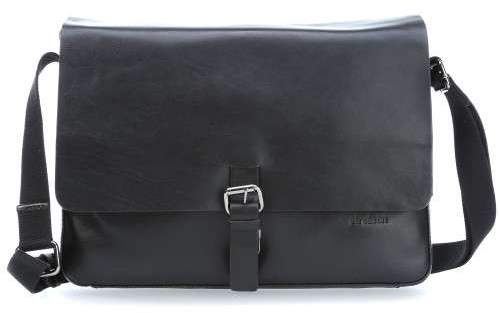 Scott 14'' Laptop Messenger glattes Rindsleder schwarz