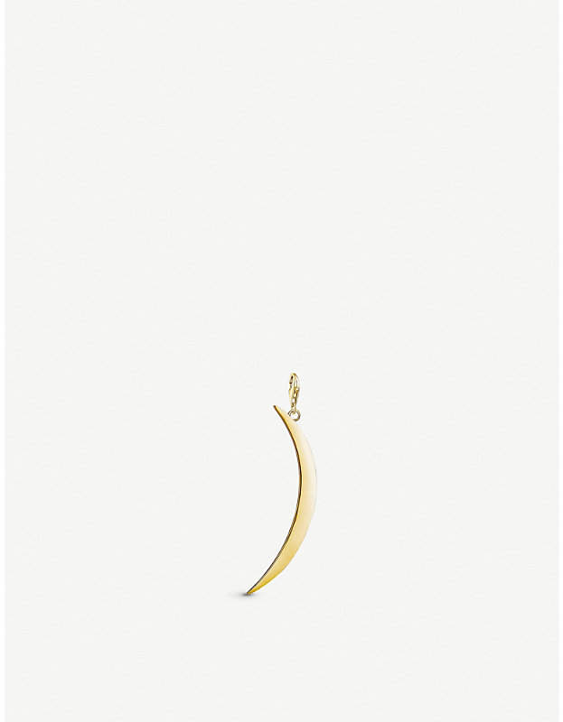 Charm Club moon 18ct gold-plated charm