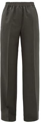 Acne Studios Pammy Wool Blend Wide Leg Trousers - Womens - Green