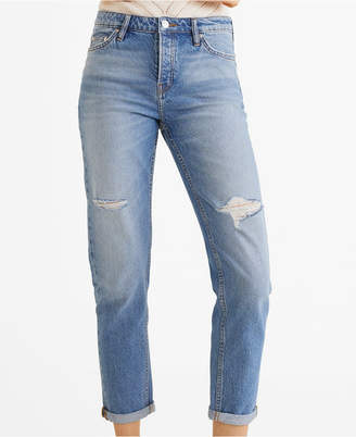 MANGO Ripped Relax Jeans