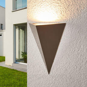 Pyramidenförmige LED-Außenwandlampe Trigo