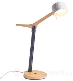 Holz-LED-Tischleuchte Frits in Eiche