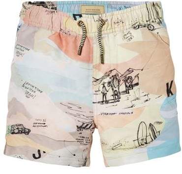 All-Over Printed Swim Shorts | Medium length
