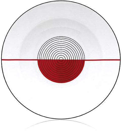Puiforcat Initiales Cercles Porcelain Soup Plate