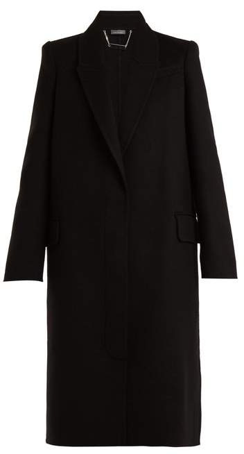 Single-breasted wool and cashmere-blend coat