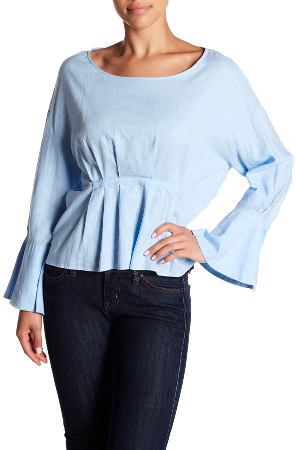 Abound Flare Sleeve Linen Top