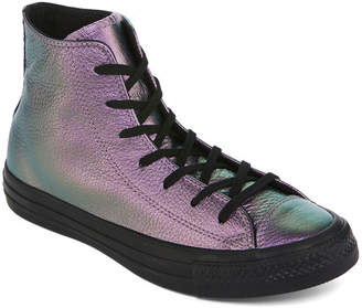 purple leather converse high tops