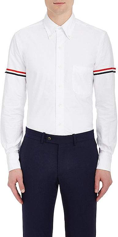 Men's Appliquéd Cotton Button-Down Shirt