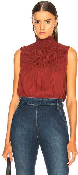 Smocked Sleeveless Top