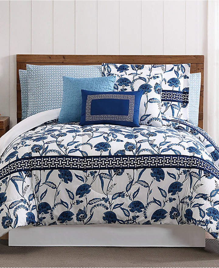 Danica 12-Pc. Floral-Print King Comforter Set Bedding