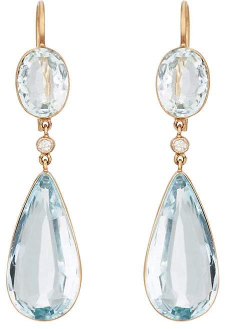 Stephanie Windsor Antiques Women's Mixed-Gemstone Triple-Drop Earrings