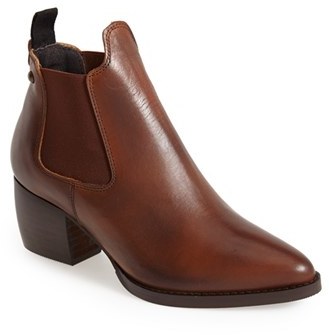 "Margot' Leather Ankle Bootie