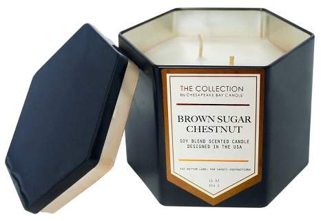 Hexagon Black Tin Candle - Brown Sugar Chestnut - 11oz - The Urban Collection by Chesapeake Bay Candle
