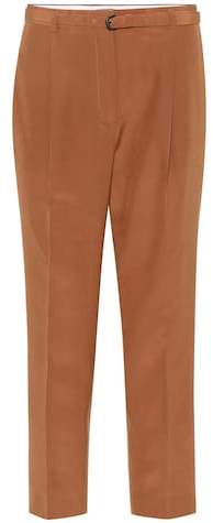 Belted silk pants