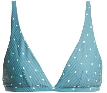 ASCENO Polka-dot triangle bikini top