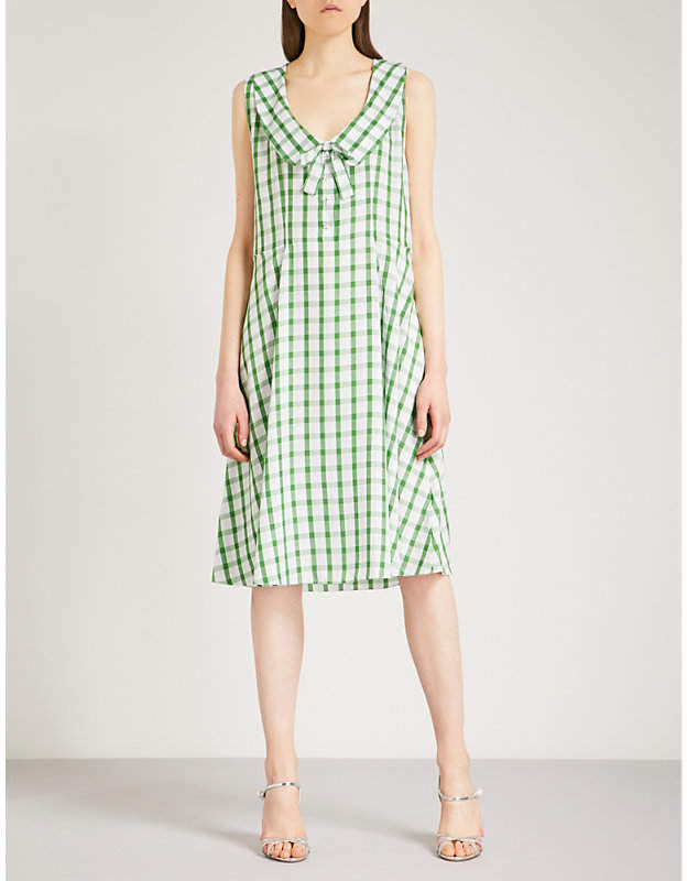 Checked cotton dress