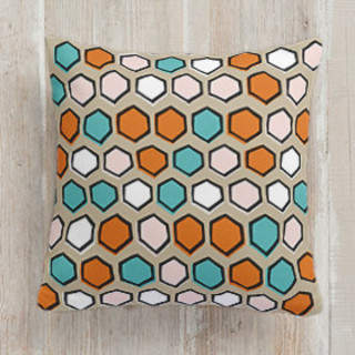 Bright Hexagons Square Pillow