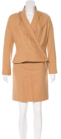 Wool-Blend Skirt Suit