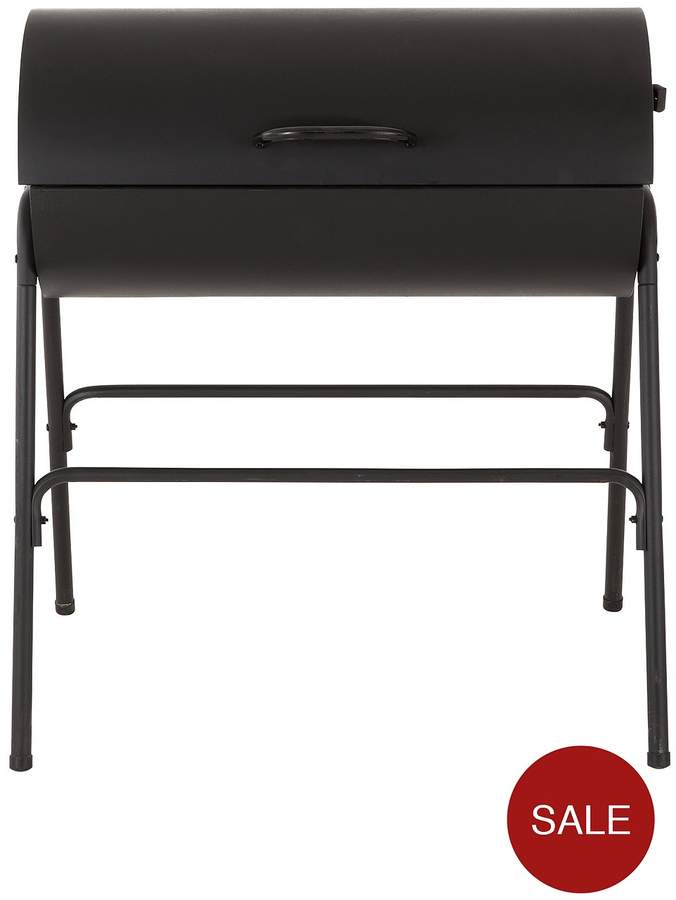 Oil Drum BBQ With Cover - Charcoal