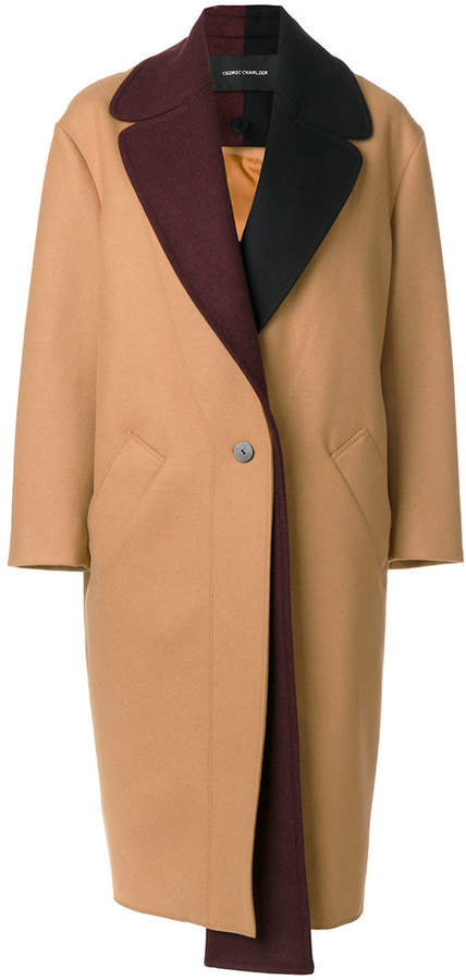 Mantel mit Kontrastkragen