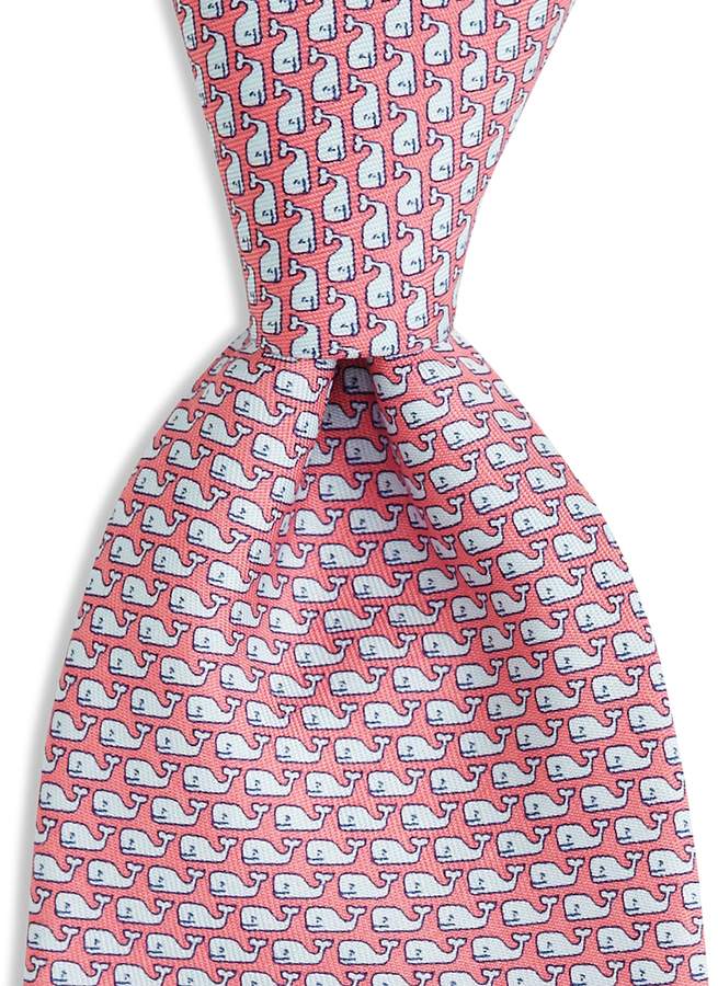 Boys' Whale Print Silk Tie