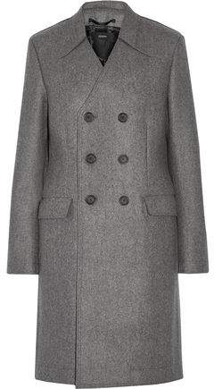 Double-Breasted Boiled Wool Coat