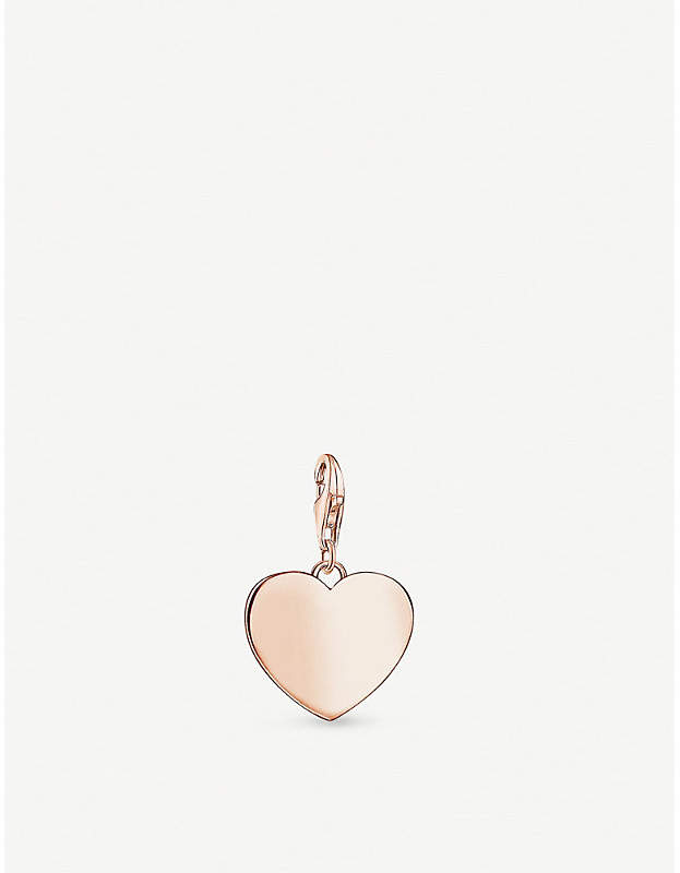 Heart 18ct rose gold-plated charm