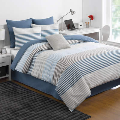 Wayfair Chambray Stripe Comforter Set
