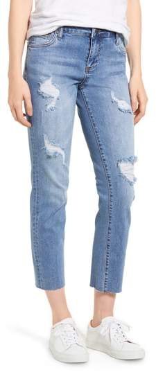 Reese Ripped Raw Edge Ankle Jeans