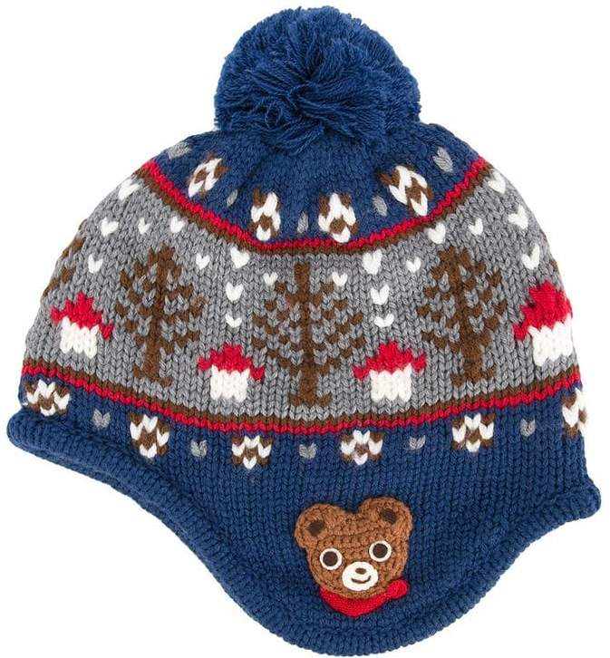 Miki House bear knitted hat