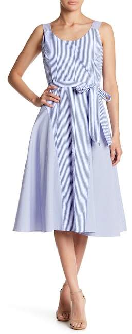 Sleeveless Striped Midi Dress