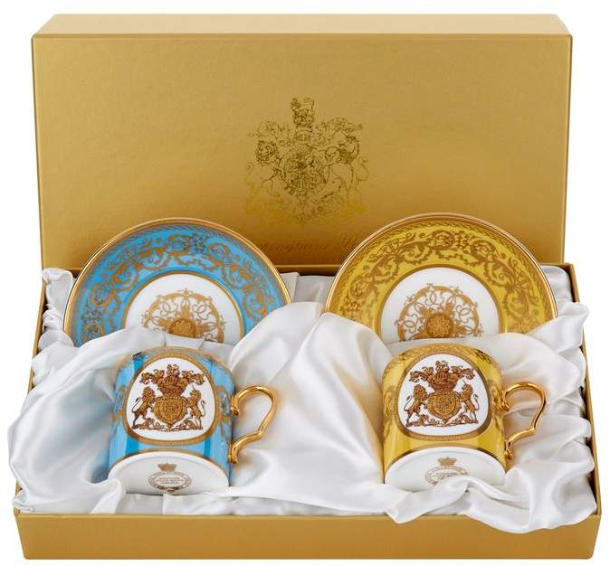 Royal Collection Trust Lustre Coffee Cups & Saucers (Set of 2)