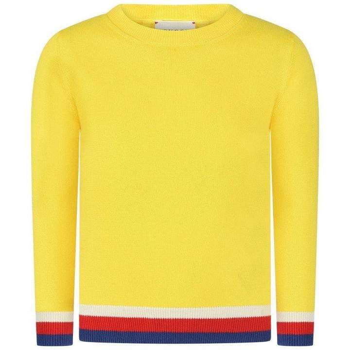 GUCCIBoys Yellow Cotton Sweater