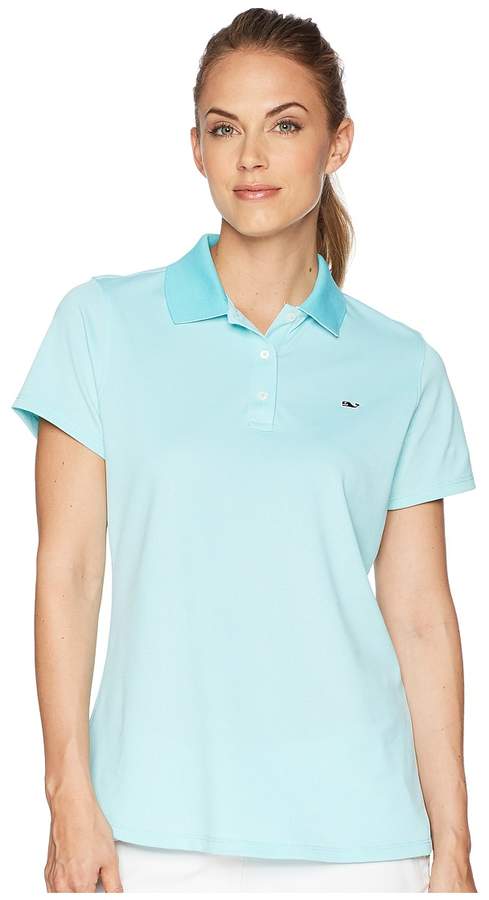 Vineyard Vines Golf Short Sleeve Pique Polo Women's Short Sleeve Pullover