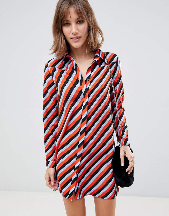 shirt dress in stripe