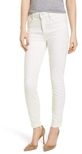The Looker High Waist Fray Ankle Skinny Jeans