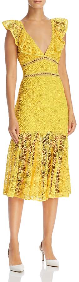 Illusion Lace Midi Dress