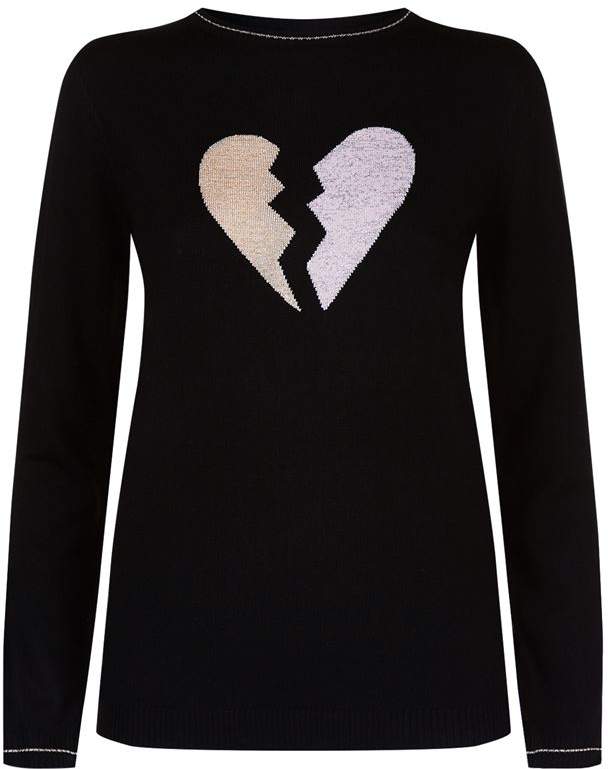 Knitted Heartbreaker Printed Sweater