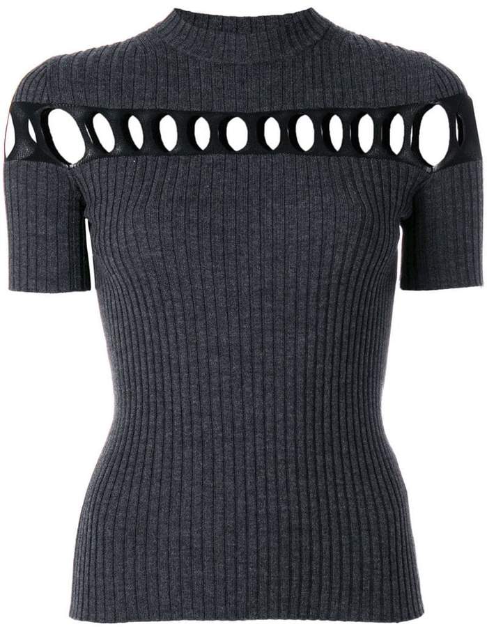 cut-out ribbed top