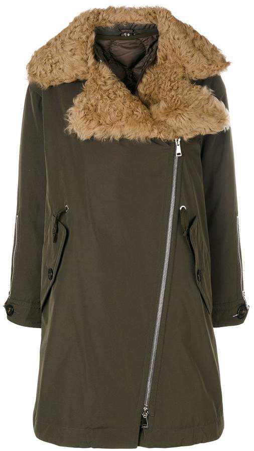 Mantel mit Shearling-Besatz