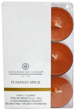 Chesapeake Bay Candle Wax Tealights 12pk - Pumpkin Spice - 1.5
